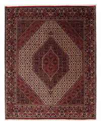 Alfombra persa - Bidjar - 245 x 202 cm - rojo oscuro