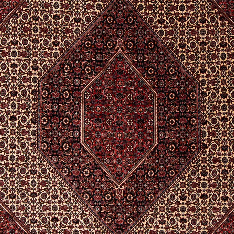 Alfombra persa - Bidjar - 245 x 202 cm - rojo oscuro