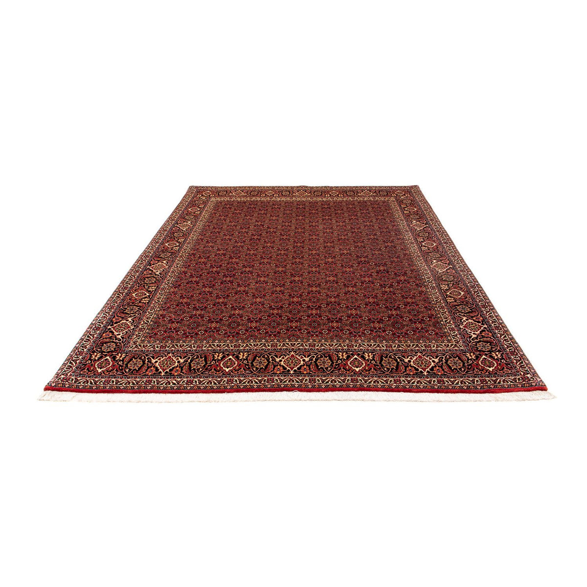 Alfombra persa - Bidjar - 256 x 202 cm - rojo oscuro