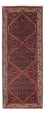 Alfombra de pasillo Alfombra persa - Bidjar - 198 x 74 cm - rojo oscuro