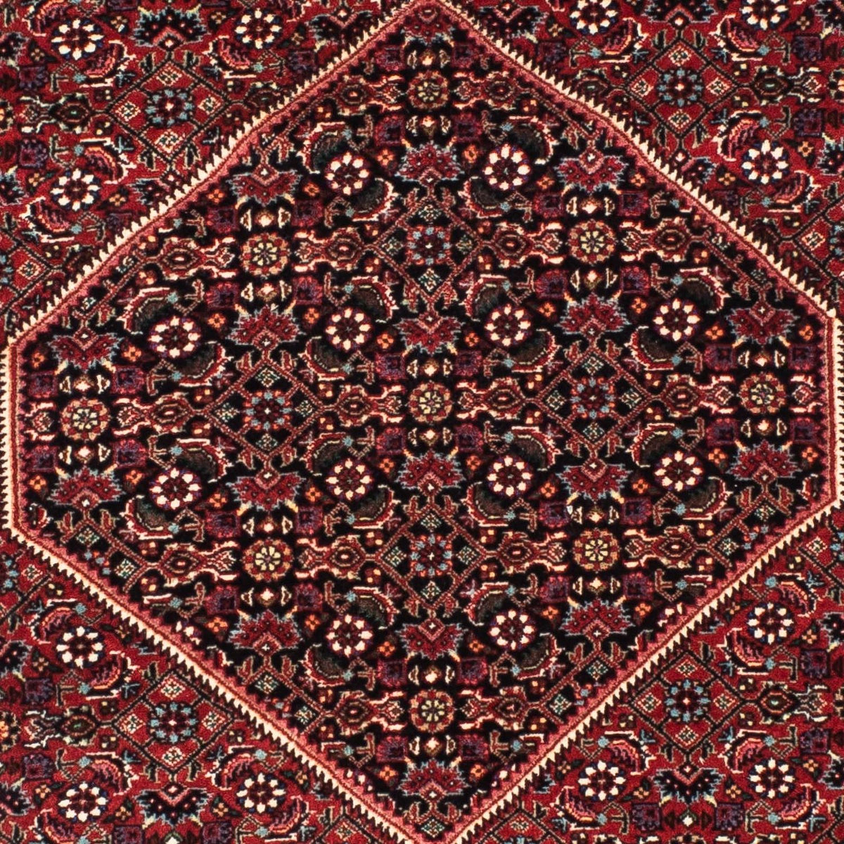 Alfombra de pasillo Alfombra persa - Bidjar - 198 x 74 cm - rojo oscuro