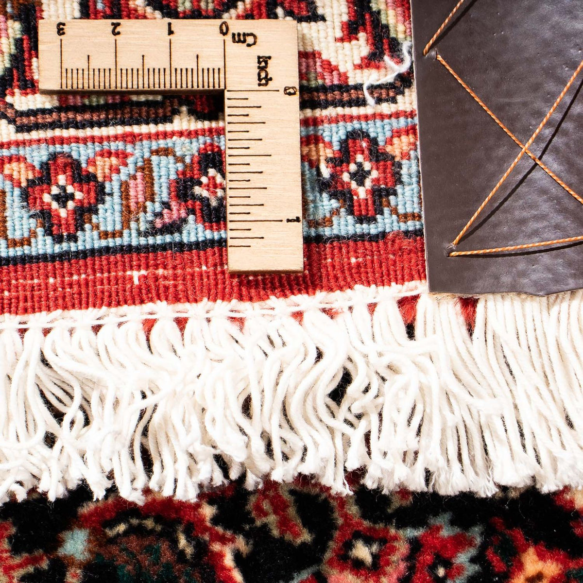 Alfombra de pasillo Alfombra persa - Bidjar - 198 x 74 cm - rojo oscuro