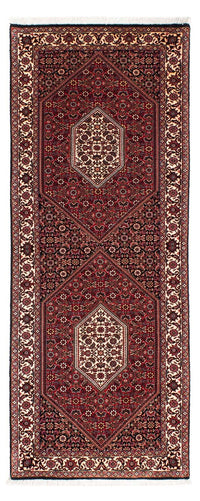 Alfombra de pasillo Alfombra persa - Bidjar - 202 x 76 cm - rojo oscuro