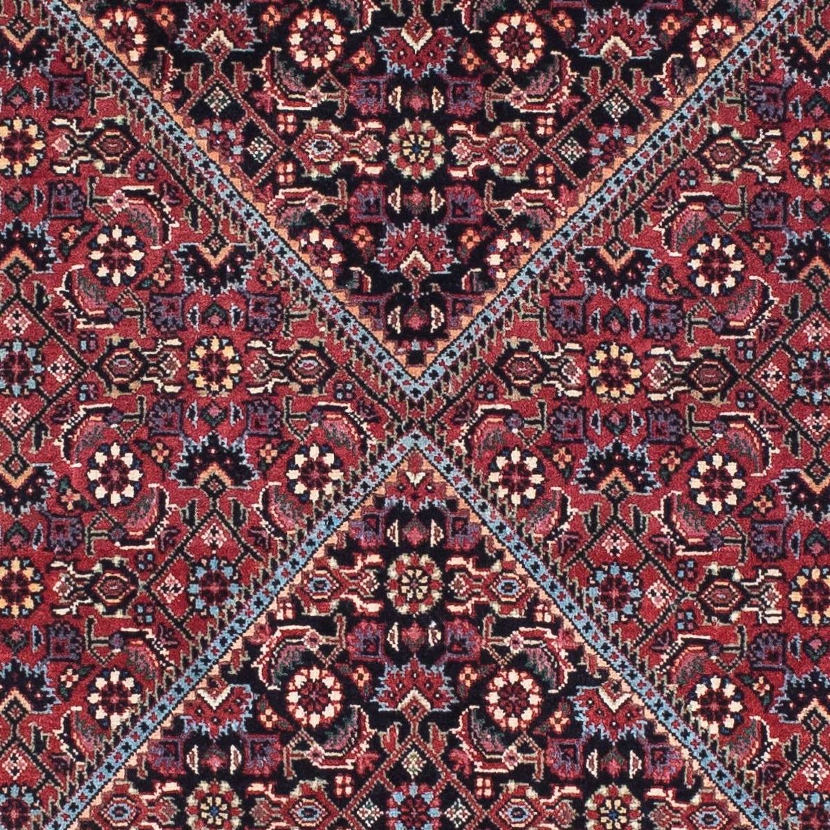 Alfombra de pasillo Alfombra persa - Bidjar - 211 x 75 cm - azul oscuro