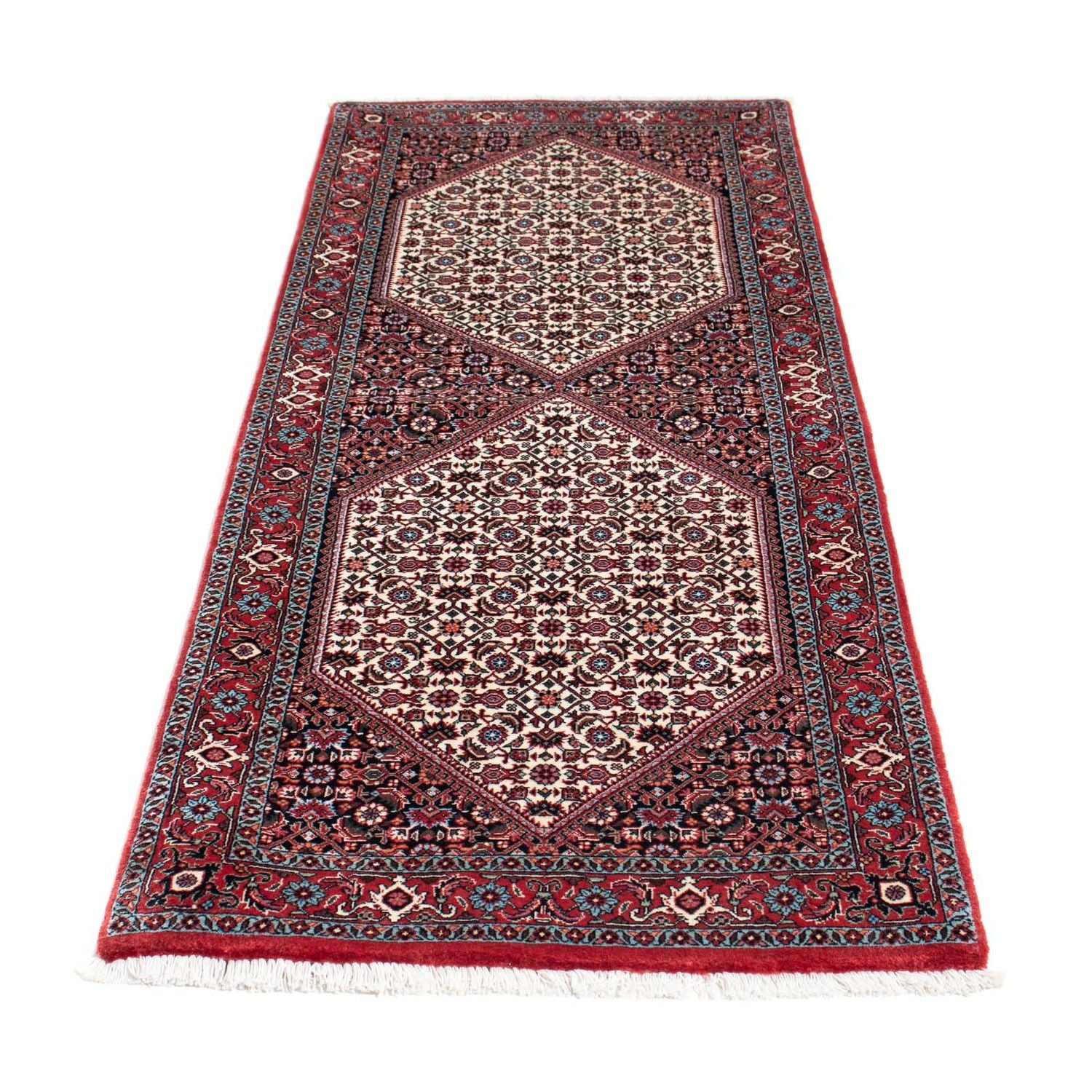 Alfombra de pasillo Alfombra persa - Bidjar - 194 x 73 cm - rojo