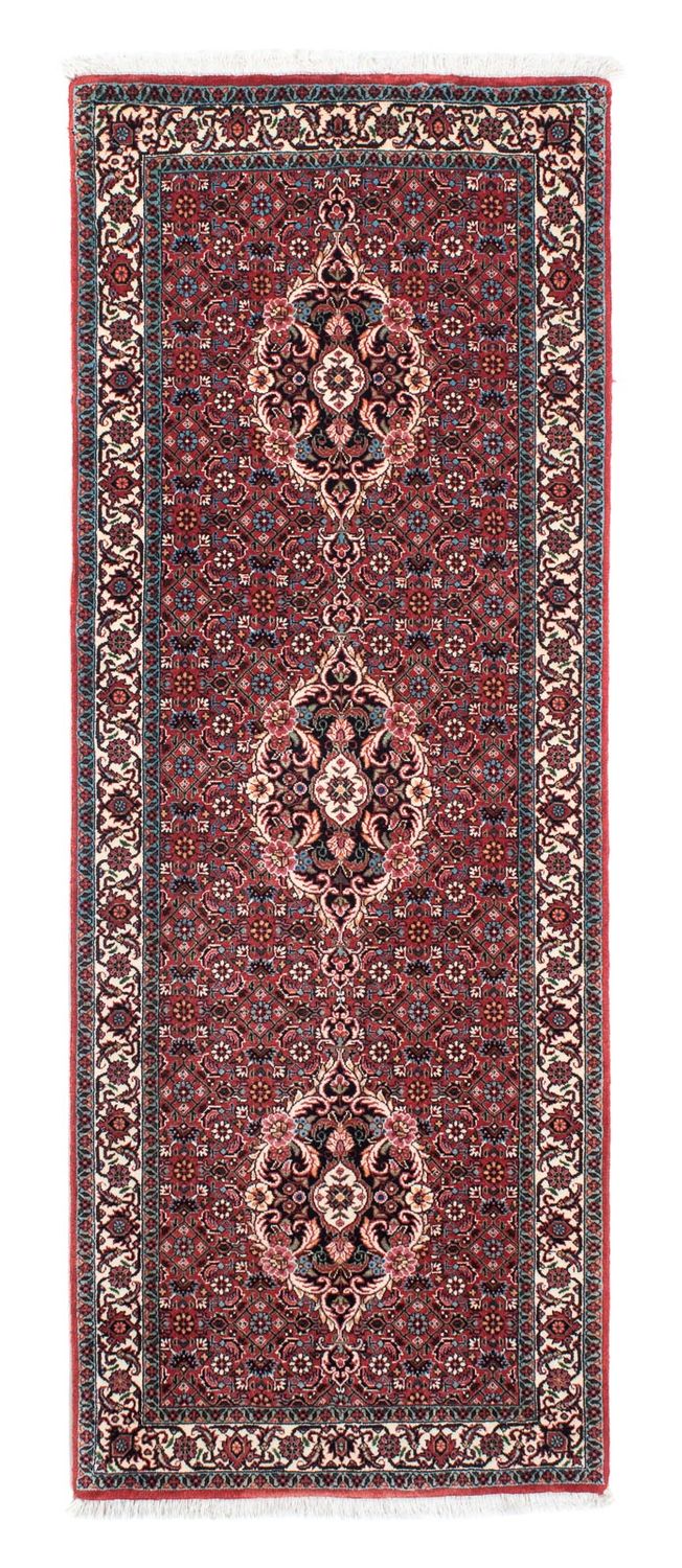 Alfombra de pasillo Alfombra persa - Bidjar - 200 x 73 cm - rojo