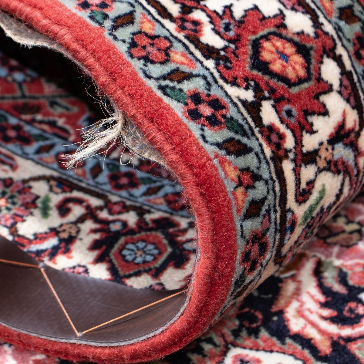 Alfombra de pasillo Alfombra persa - Bidjar - 200 x 73 cm - rojo