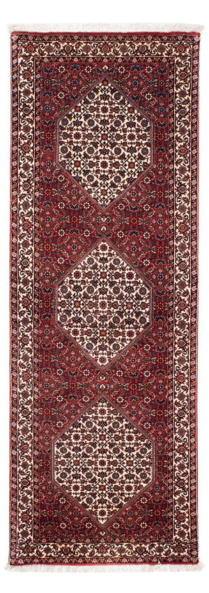 Alfombra de pasillo Alfombra persa - Bidjar - 202 x 73 cm - rojo oscuro