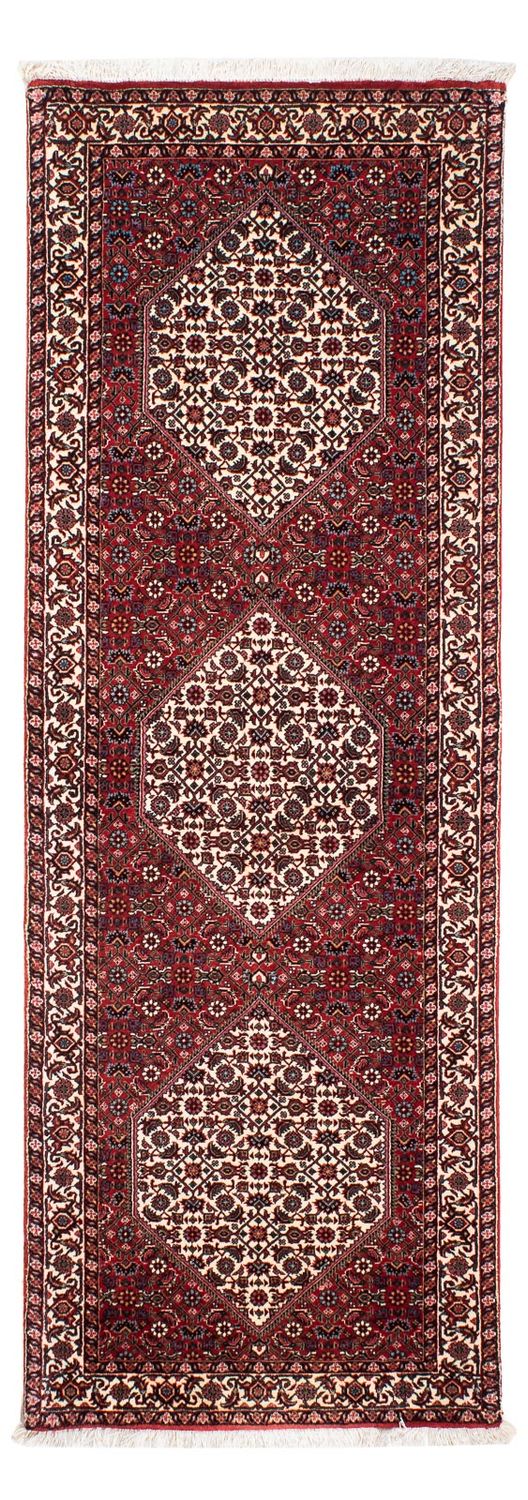 Alfombra de pasillo Alfombra persa - Bidjar - 202 x 73 cm - rojo oscuro