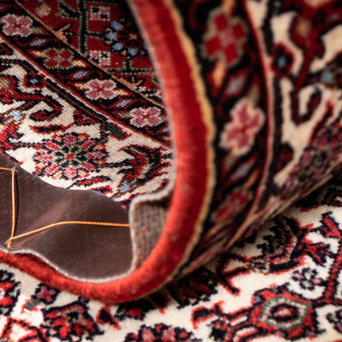 Alfombra de pasillo Alfombra persa - Bidjar - 202 x 73 cm - rojo oscuro