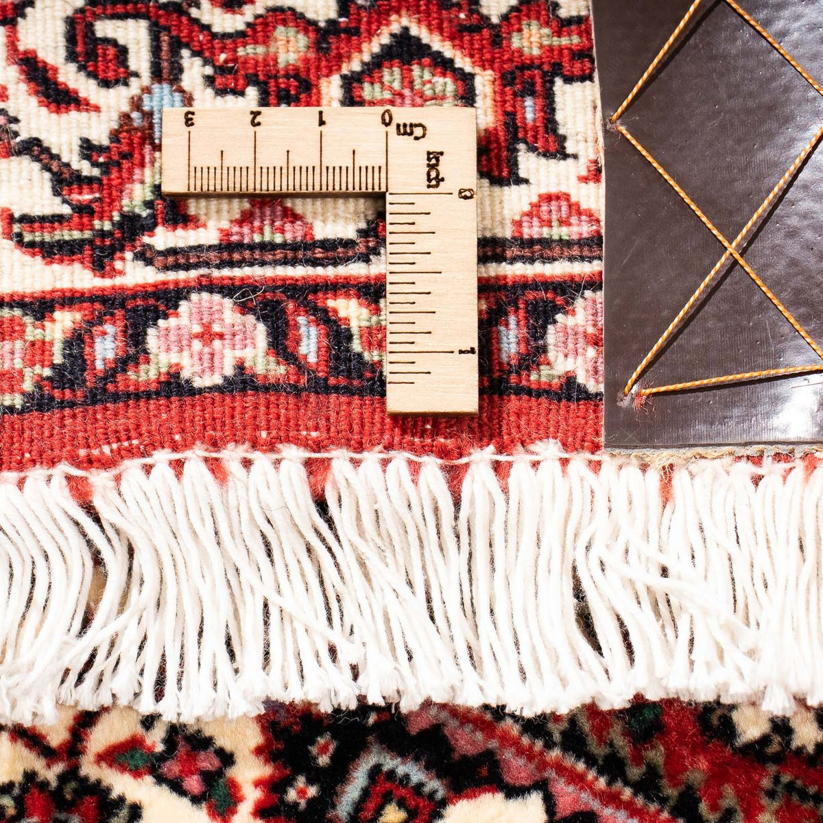 Alfombra de pasillo Alfombra persa - Bidjar - 202 x 73 cm - rojo oscuro