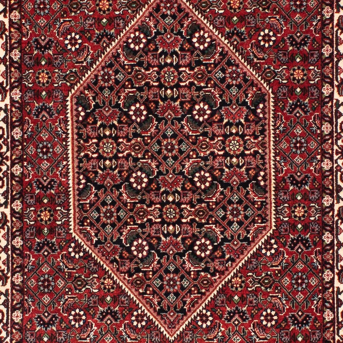 Alfombra de pasillo Alfombra persa - Bidjar - 203 x 73 cm - rojo oscuro