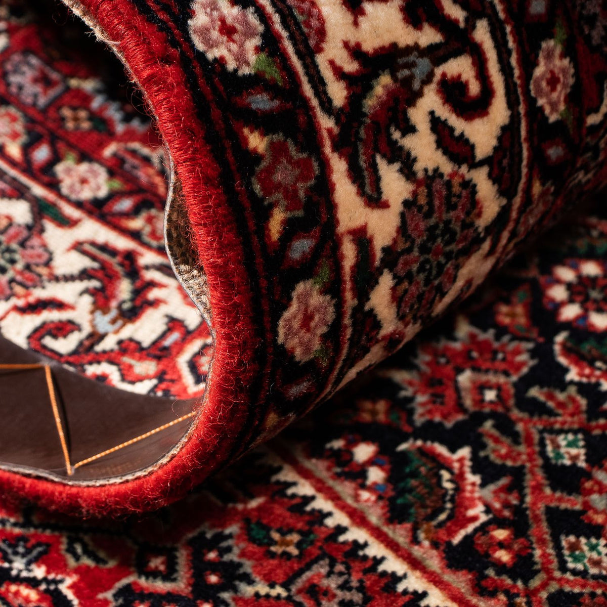 Alfombra de pasillo Alfombra persa - Bidjar - 203 x 73 cm - rojo oscuro