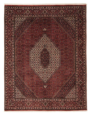 Alfombra persa - Bidjar - 237 x 200 cm - rojo oscuro