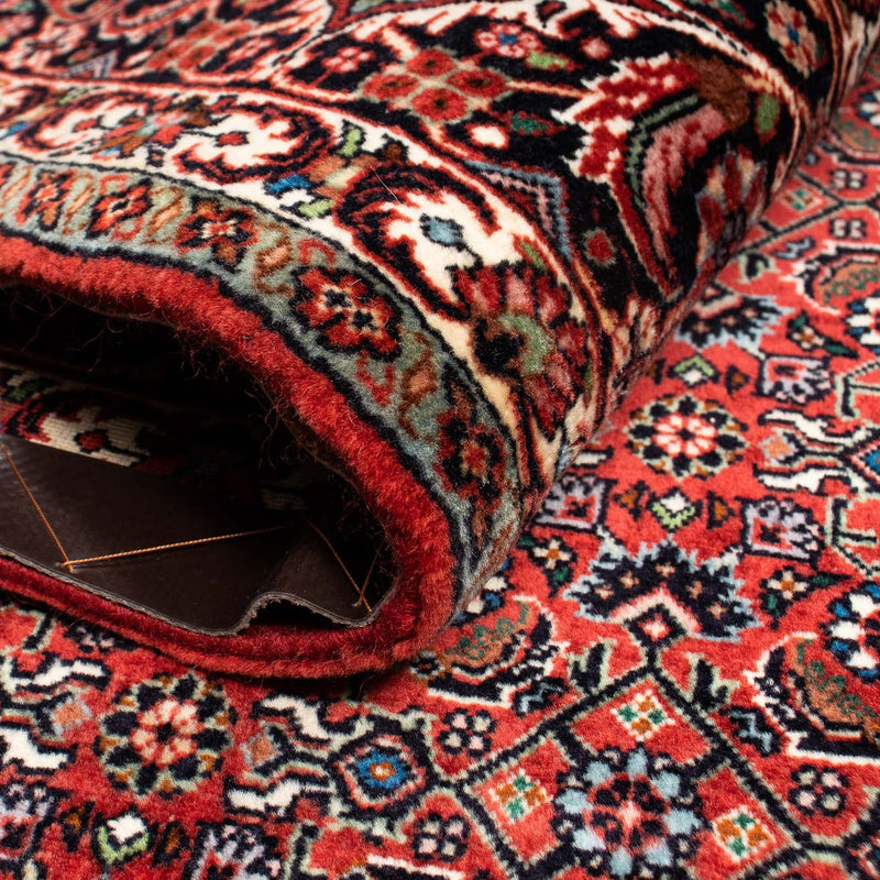 Alfombra persa - Bidjar - 237 x 200 cm - rojo oscuro