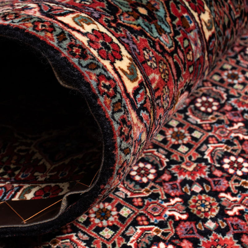 Alfombra persa - Bidjar - 248 x 198 cm - rojo oscuro