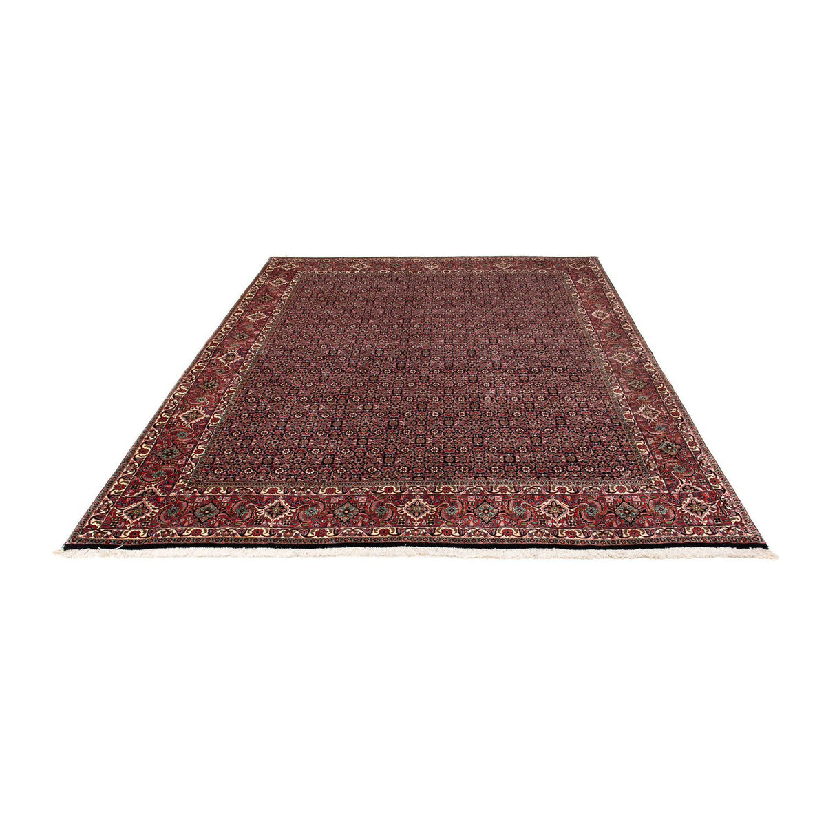 Alfombra persa - Bidjar - 248 x 198 cm - rojo oscuro