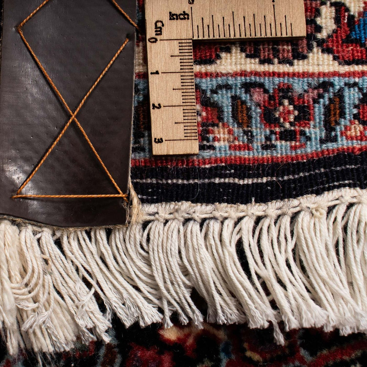 Alfombra persa - Bidjar - 248 x 198 cm - rojo oscuro