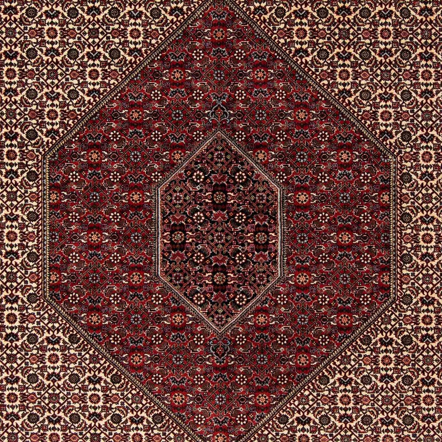 Alfombra persa - Bidjar - 262 x 205 cm - rojo oscuro