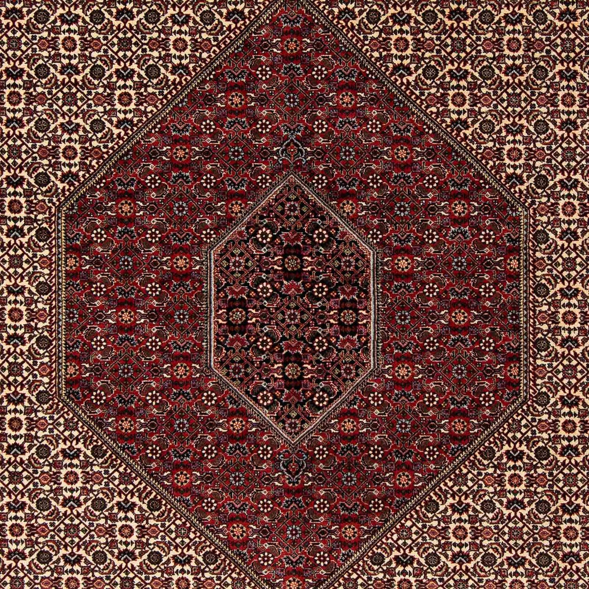 Alfombra persa - Bidjar - 262 x 205 cm - rojo oscuro