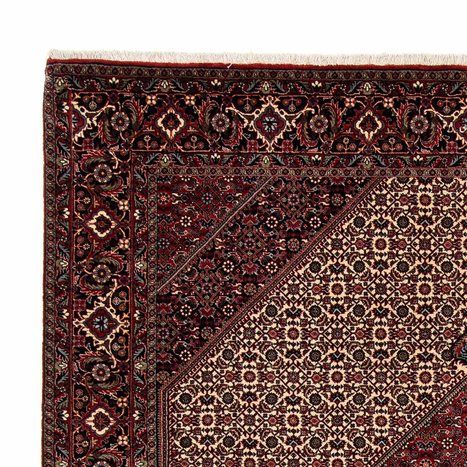 Alfombra persa - Bidjar - 262 x 205 cm - rojo oscuro