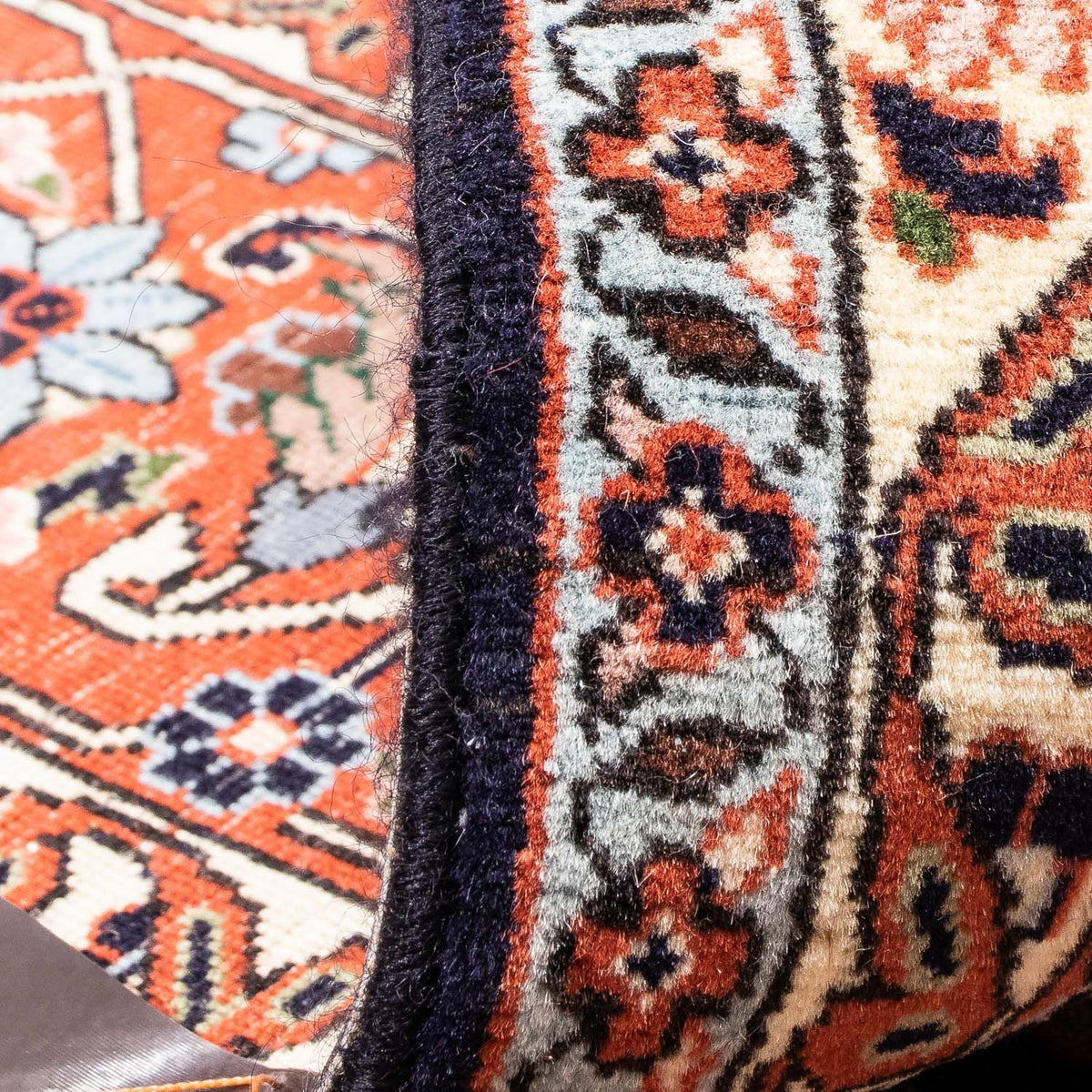 Alfombra persa - Bidjar - 245 x 151 cm - azul oscuro