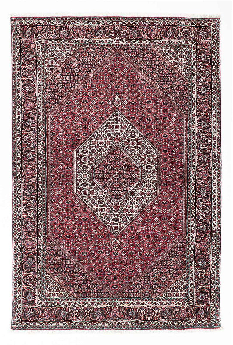 Alfombra persa - Bidjar - 200 x 133 cm - rojo claro