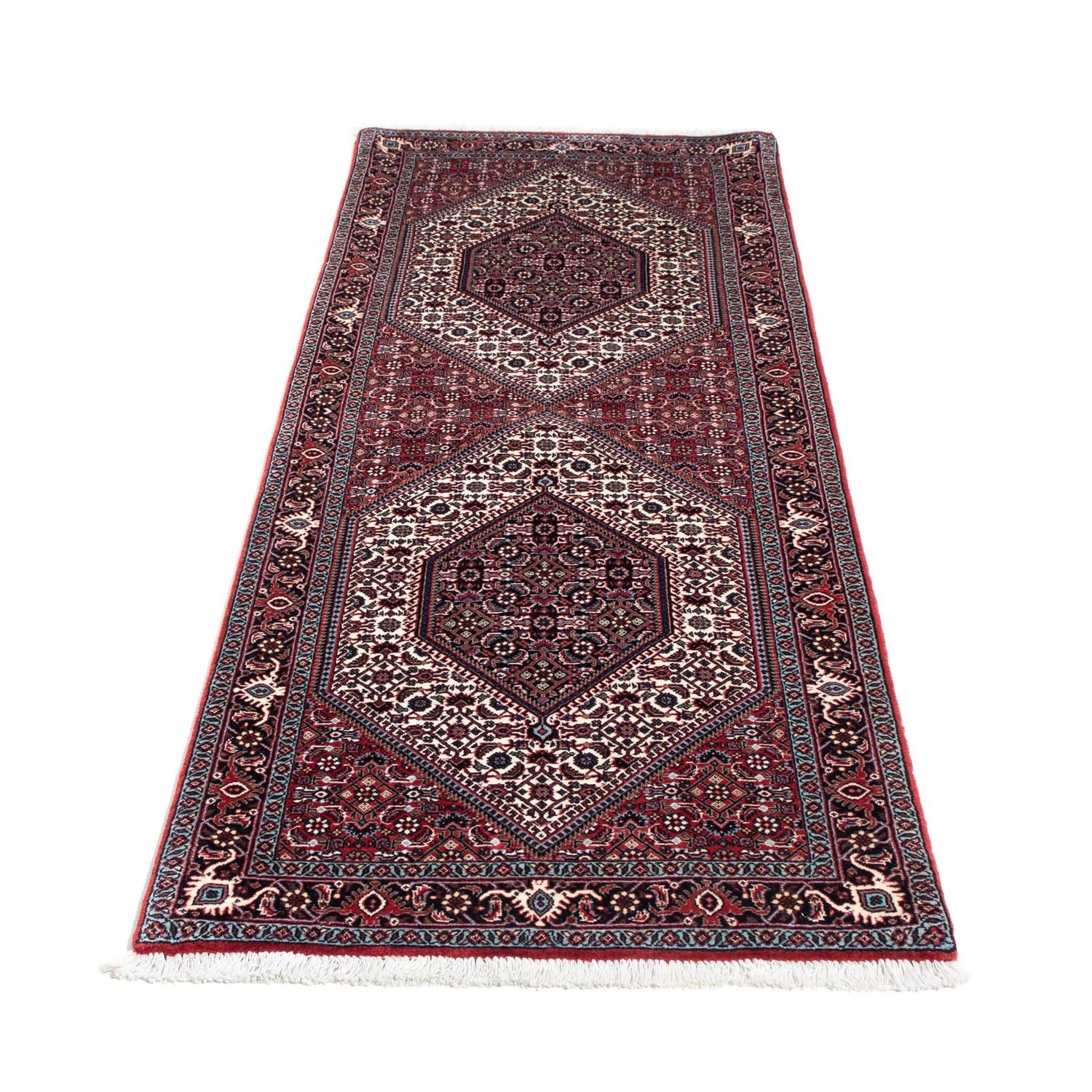 Alfombra de pasillo Alfombra persa - Bidjar - 201 x 74 cm - rojo