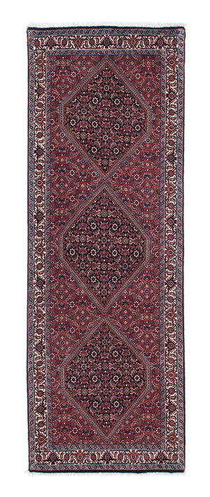 Alfombra de pasillo Alfombra persa - Bidjar - 211 x 77 cm - azul oscuro