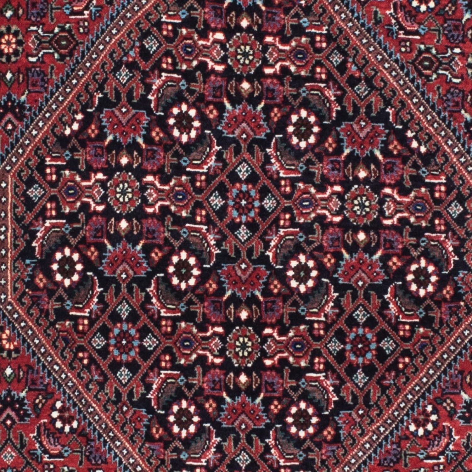 Alfombra de pasillo Alfombra persa - Bidjar - 211 x 77 cm - azul oscuro