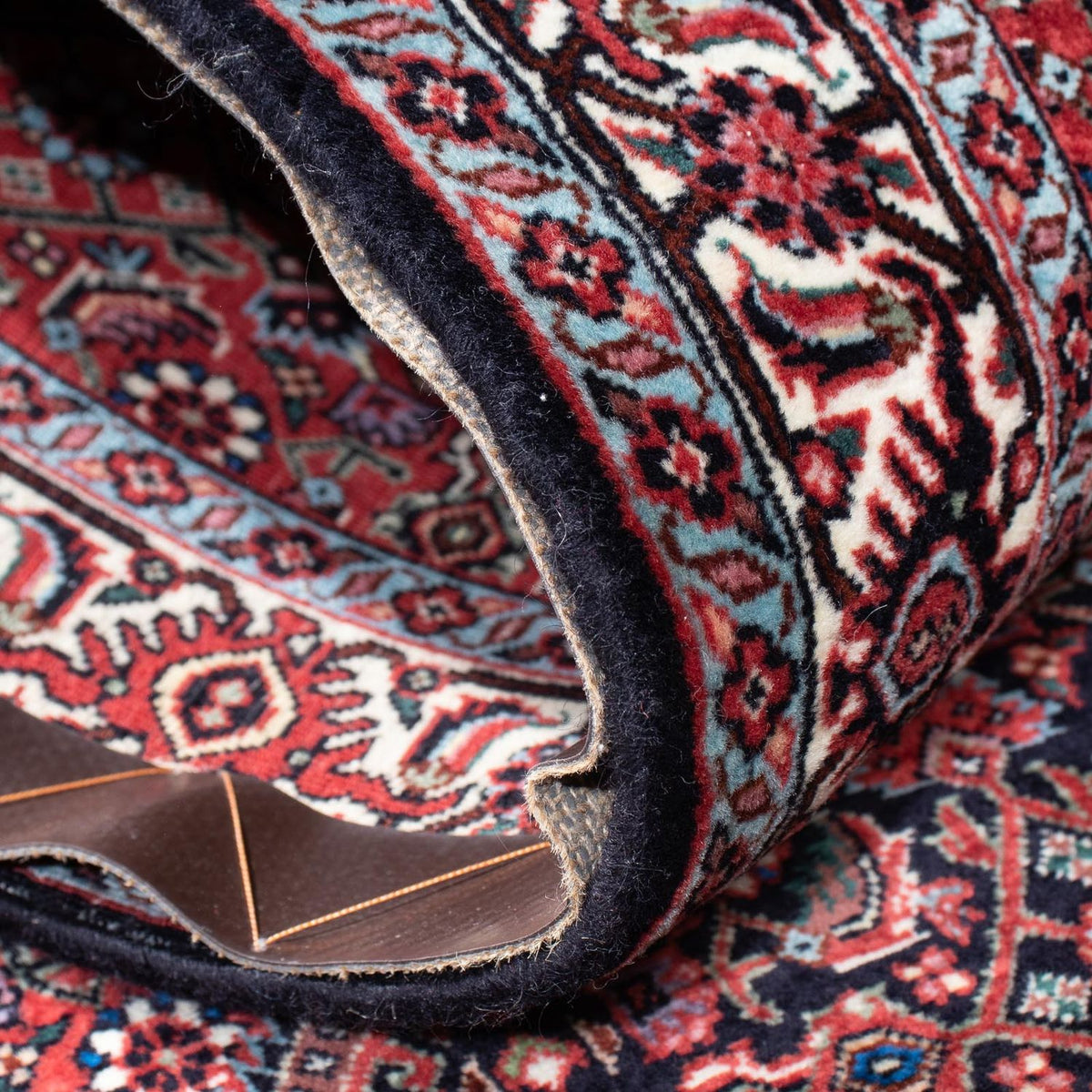 Alfombra de pasillo Alfombra persa - Bidjar - 211 x 77 cm - azul oscuro