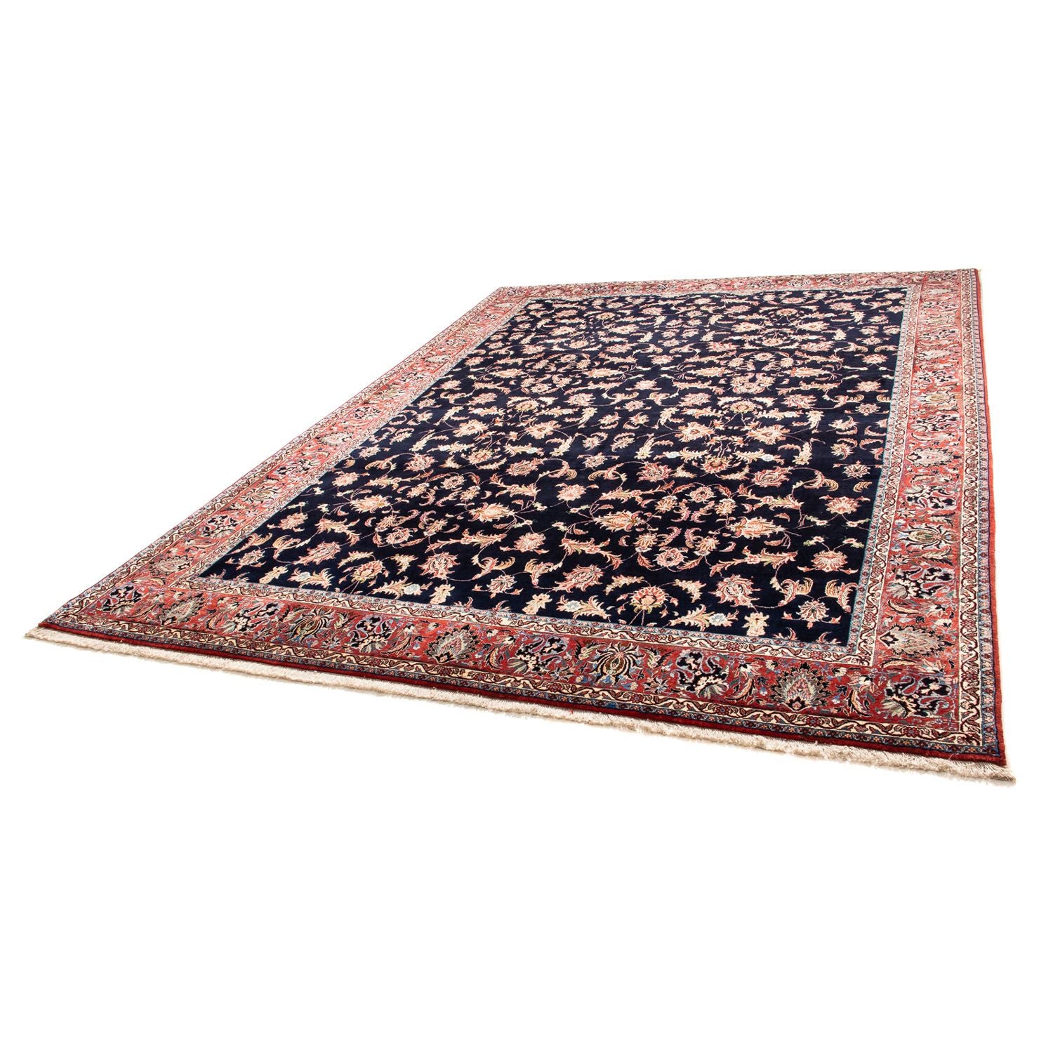 Alfombra persa - Bidjar - 352 x 256 cm - azul oscuro