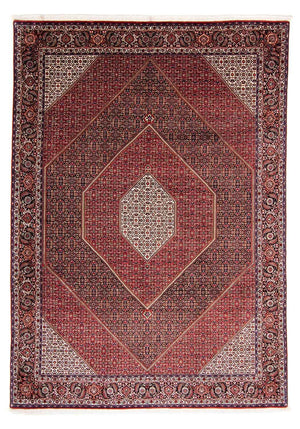 Alfombra persa - Bidjar - 350 x 252 cm - rojo oscuro