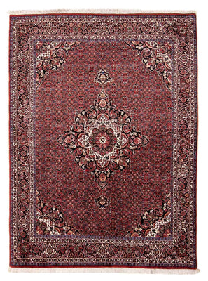 Alfombra persa - Bidjar - 230 x 175 cm - rojo oscuro