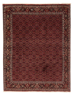 Alfombra persa - Bidjar - 246 x 200 cm - rojo oscuro