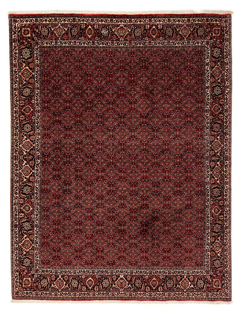 Alfombra persa - Bidjar - 246 x 200 cm - rojo oscuro