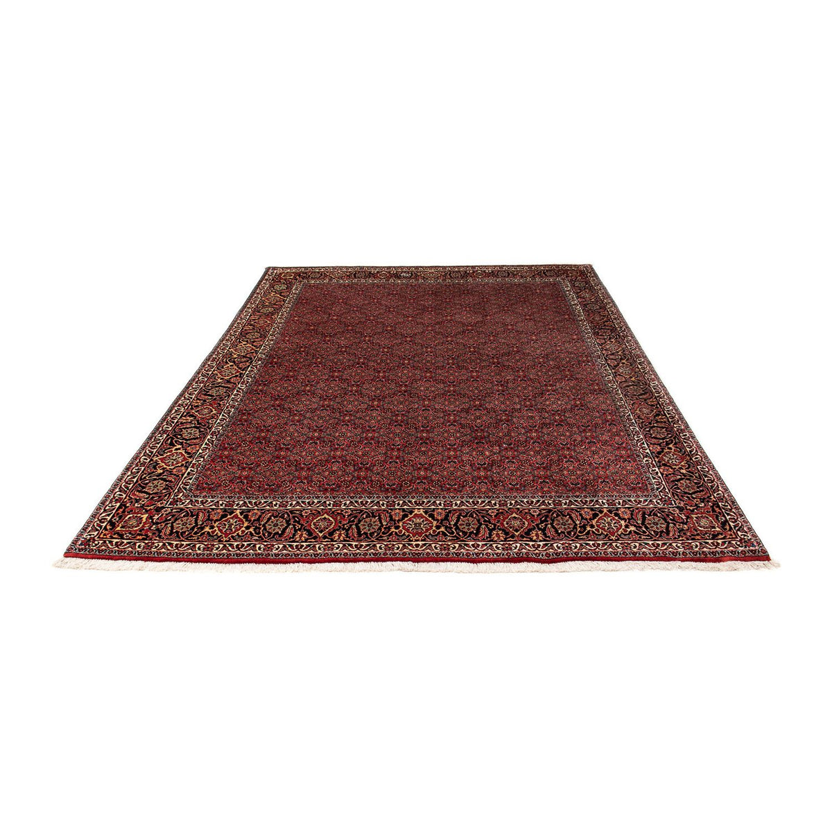Alfombra persa - Bidjar - 246 x 200 cm - rojo oscuro