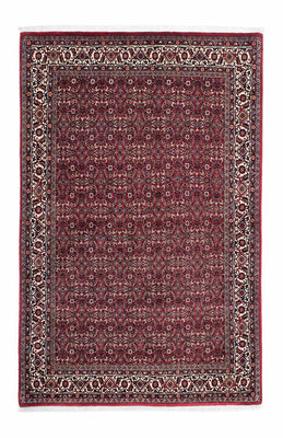 Alfombra persa - Bidjar - 208 x 134 cm - rojo oscuro