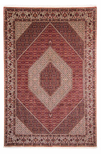 Alfombra persa - Bidjar - 360 x 250 cm - rojo oscuro