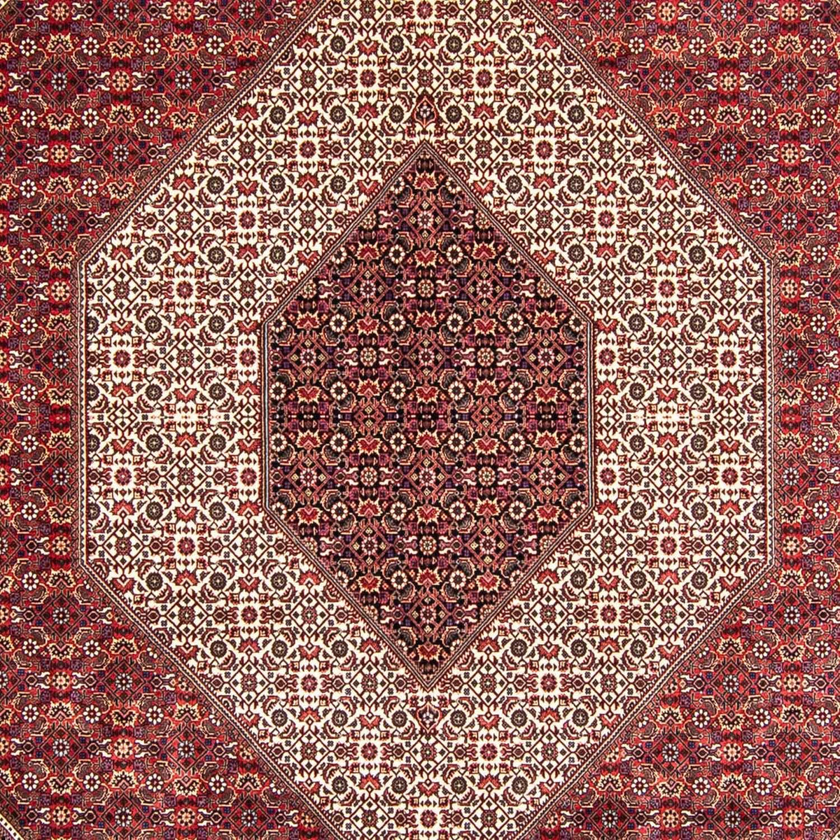 Alfombra persa - Bidjar - 360 x 250 cm - rojo oscuro