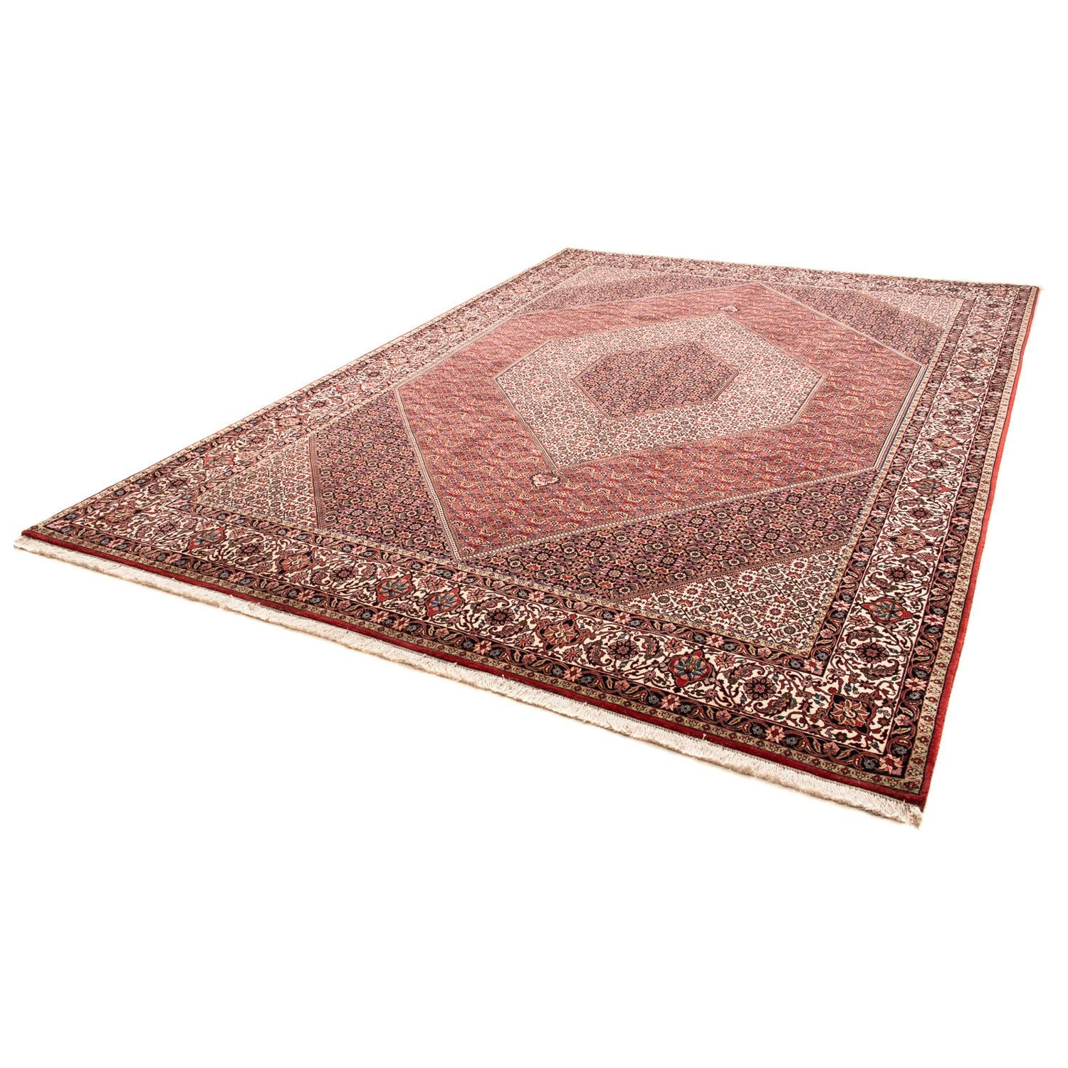 Alfombra persa - Bidjar - 360 x 250 cm - rojo oscuro