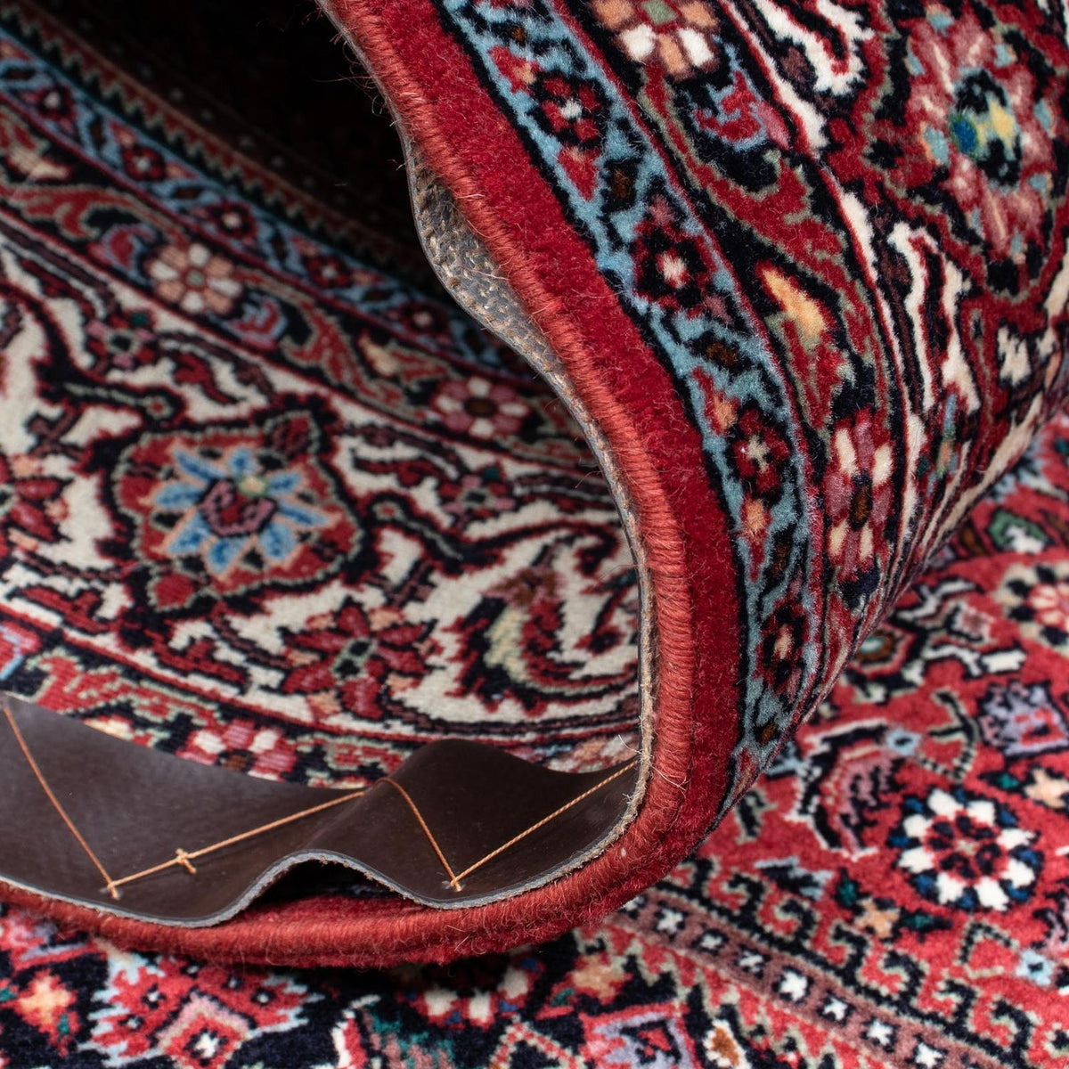 Alfombra persa - Bidjar - 205 x 130 cm - rojo oscuro