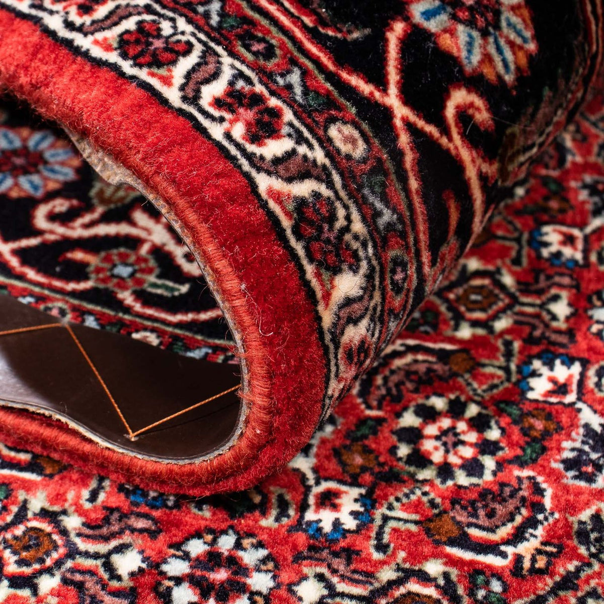 Alfombra persa - Bidjar - 238 x 165 cm - rojo oscuro