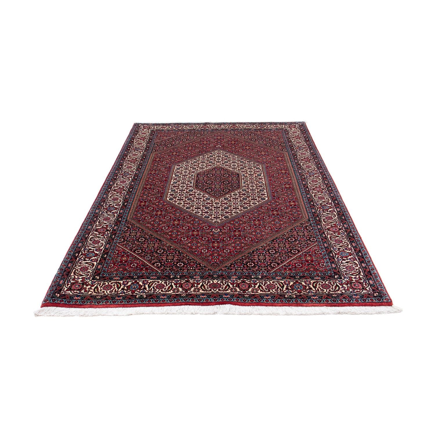 Alfombra persa - Bidjar - 209 x 140 cm - rojo claro