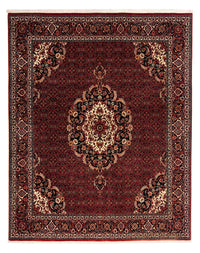 Alfombra persa - Bidjar - 257 x 203 cm - rojo oscuro
