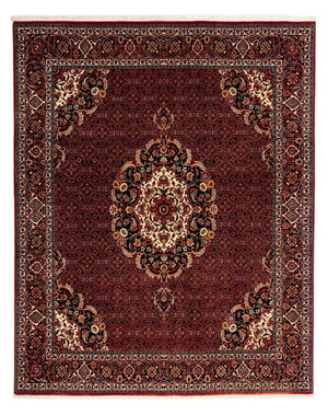 Alfombra persa - Bidjar - 257 x 203 cm - rojo oscuro
