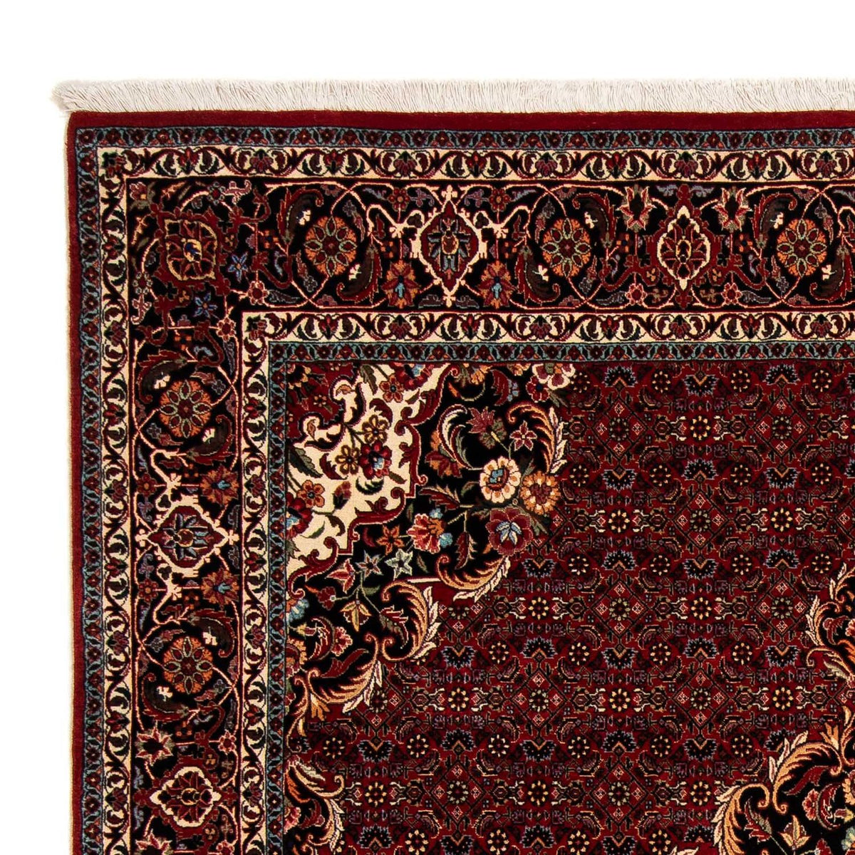 Alfombra persa - Bidjar - 257 x 203 cm - rojo oscuro