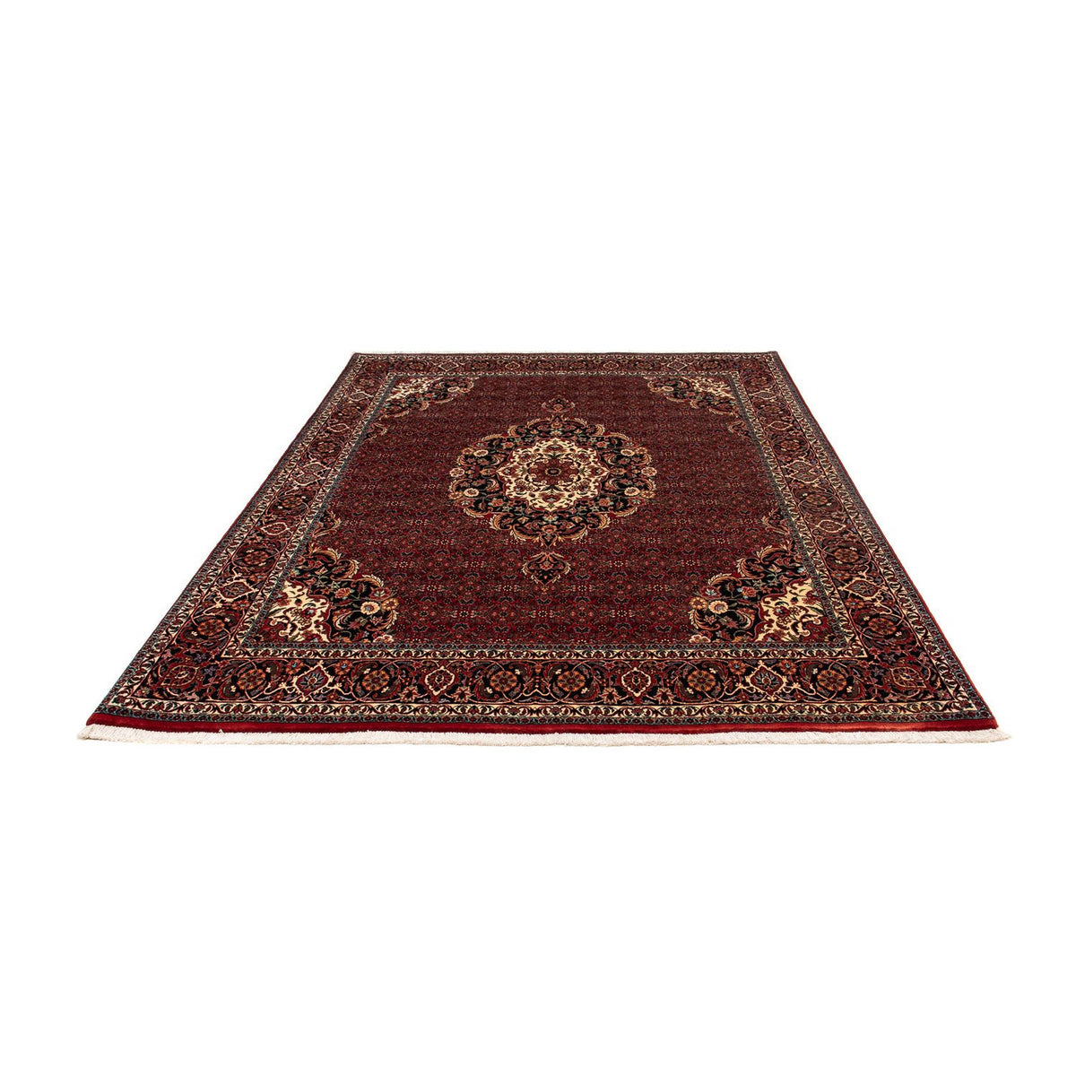 Alfombra persa - Bidjar - 257 x 203 cm - rojo oscuro