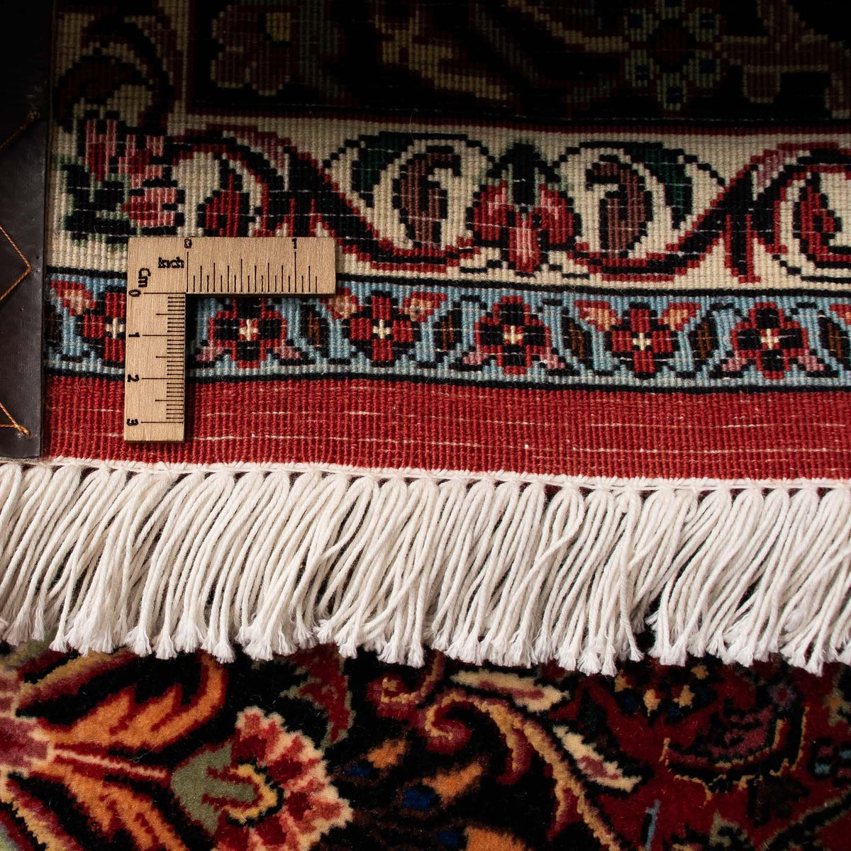 Alfombra persa - Bidjar - 257 x 203 cm - rojo oscuro