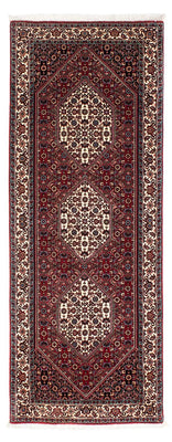 Alfombra de pasillo Alfombra persa - Bidjar - 210 x 73 cm - rojo oscuro
